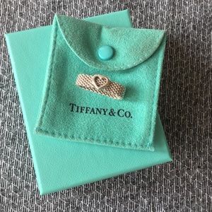 Tiffany & Co. Sterling Silver Mesh Heart Ring